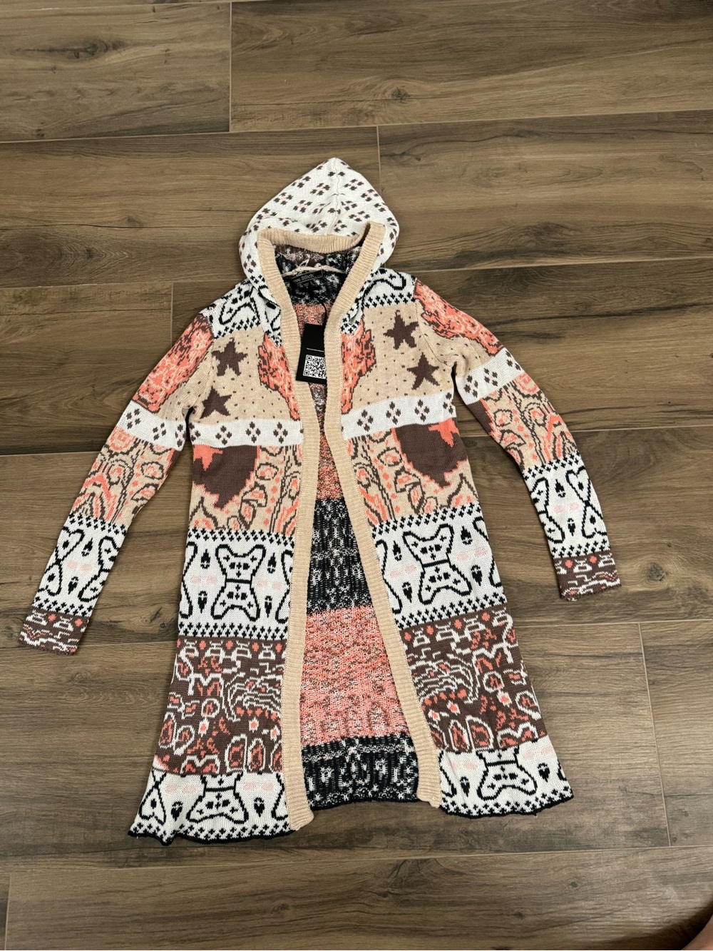 NWT Love Stitch Hooded Cardigan Sweater